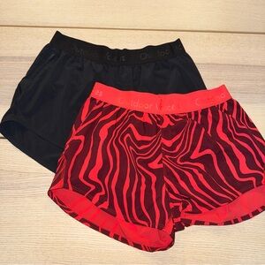 Outdoor Voices Relay Shorts Bundle - Red Wavy & Black size Medium